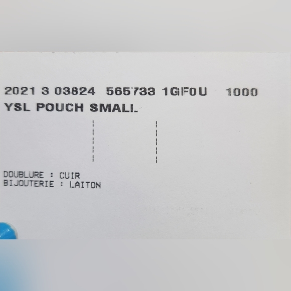 Ysl Small Pouch in Grain De Poudre Leather Green. - Picture 14 of 14